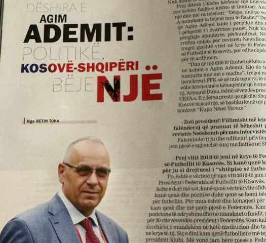 Dëshira e presidentit Ademi: Politikë, Kosovë-Shqipëri..bëje një