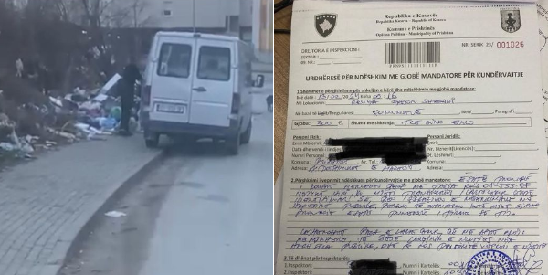 Hodhi mbeturina në kryeqytet, Inspektorati e gjobit me 300 euro dhe e detyron ta pastrojë hapësirën