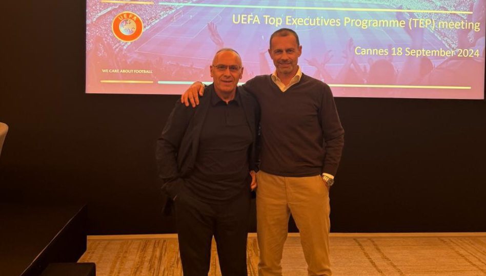 Presidenti Ademi merr pjesë në mbledhjen TEP të UEFA-s, takon presidentin Çeferin