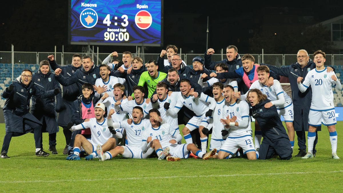 Kosova U19 triumfon ndaj Spanjës në një ndeshje spektakolare në “Fadil Vokrri”