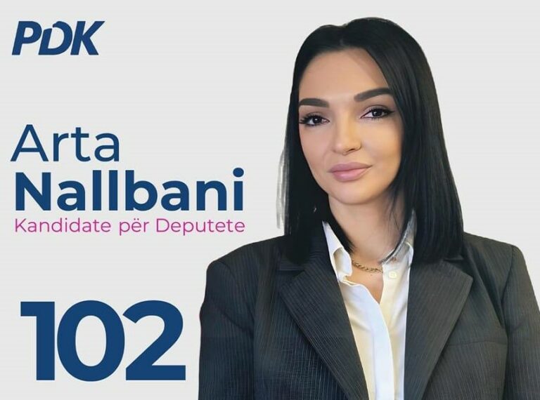 102-shja e PDK-së, Arta Nallbani, kërkon votën e qytetarëve për deputete