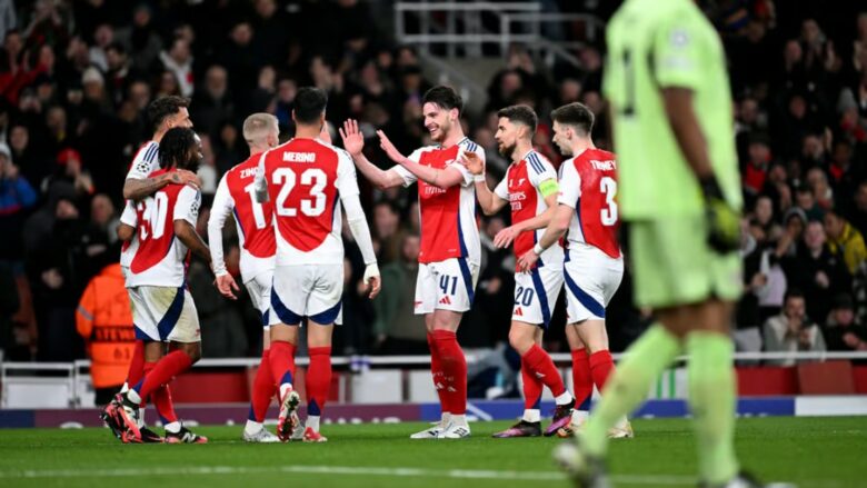 Arsenali barazon në Londër me PSV Eindhoven, por kalon në çerekfinale të Ligës së Kampionëve