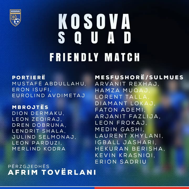 Tovërlani bën publike listën e futbollistëve të ftuar për ndeshjet miqësore Tovërlani bën publike listën e futbollistëve të ftuar për ndeshjet miqësore