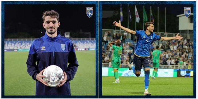 Topi i ‘hat-trick’-ut nga fitorja kundër Komoreve në duart e Albion Rrahmanit Topi i ‘hat-trick’-ut nga fitorja kundër Komoreve në duart e Albion Rrahmanit